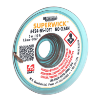 #2 Yellow Superwick, Static Free, No Clean, 1.5 mm - 1/10", 10 ft.