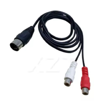 CABLE DIN 5 A RCA FEMELLE DOUBLE  1.6PI (0.5M)