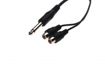 CABLE 1/4"MALE MONO A 2 RCA FEMELLE