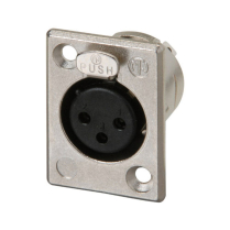 CONNECTEUR NEUTRIK  XLR3 FEMELLE &mdash; FORMAT CH&Acirc;SSIS / R&Eacute;CEPTACLE