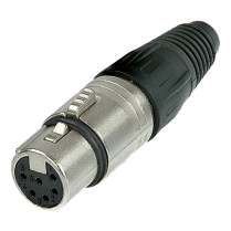 XLR6 FEMALE NEUTRIK CONNECTOR &mdash; IN-LINE