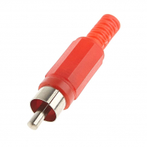 FICHE RCA PLASTIQUE ROUGE MALE