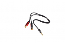 3.5MM STEREO A 2 FEMELLES RCA 0.3M
