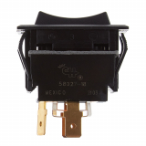 Interrupteur &agrave; bascule d'inversion (Activ&eacute;)/D&eacute;sactiv&eacute;/(Activ&eacute;), 4 bornes, IP66, DPDT, 58027-18