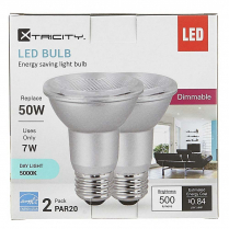 PAR20 7W 120V E26 500LM 5000K DIM.