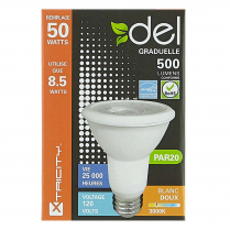 disc DEL PAR20 8.5W 120V E26 500LM