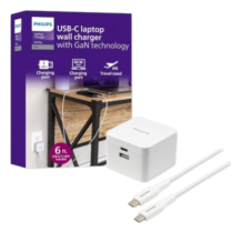 Ensemble Chargeur Mural Philips 67,5W GaN avec C&acirc;ble USB-C