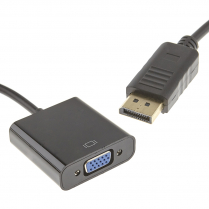 C&acirc;ble adaptateur Mini-Displayport vers VGA, m&acirc;le vers femelle, noir