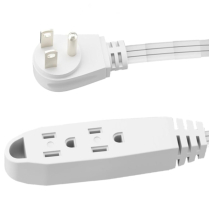 EXTENSION TRI-TAP 9.84 PIEDS 16/3 13A SJTW BLANC