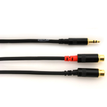 CABLE 1/8(3.5mm) STEREO VERS 2 RCA FEMELLE - DIGIFLEX