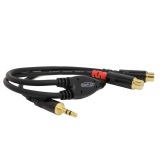 CABLE 1/8(3.5mm) STEREO VERS 2 RCA FEMELLE - DIGIFLEX