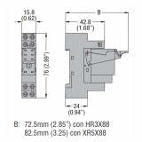 Embase LOVATO pour HR30x/HR50x
