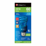 AMPOULE FLUOCOMPACTE SPIRALE COULEUR BLEU 13W