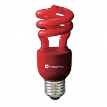 COMPACT LIGHT BULD FLUORESCENT SPIRAL RED COLOR 13W