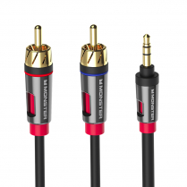 Monster&reg; 3.5 mm to Two RCA Male Stereo Audio Y-Cable 6 ft