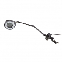 LAMPE NEON ROND-LOUPE NOIR SUR BRAS