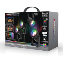 ENS. 4 PROJECTEURS DEL SMART RGB+IC 40PI/12M APP VOIX IP