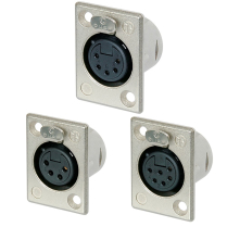 CONNECTEUR XLR FEMELLE NEUTRIK &mdash; FORMAT CH&Acirc;SSIS / R&Eacute;CEPTACLE (3 &Agrave; 7 BROCHES)