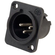 XLR M&Acirc;LE 3 PIN CH&Acirc;SSIS PLASTIQUE - NEUTRIK