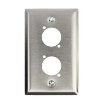 PLAQUE MURALE ACIER 2 TROUS - NEUTRIK
