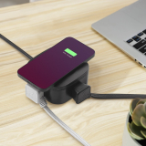 MULTIPRISE ELECTRIQUE A 2 PRISES ET 3 USB NOIR GLOBE