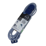 RALLONGE ELECTRIQUE 8 PIEDS GAINE TRESS&Eacute;E BLEU