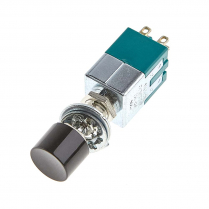 PUSH DPDT ON-ON 3A ROND NOIR