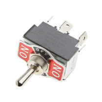 GROS TOGGLE ON-OFF-ON 15A DPDT QC .250