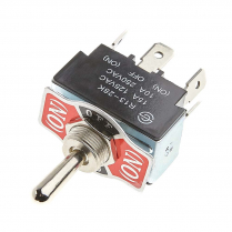 GROS TOGGLE (ON)-OFF-(ON) 15A DPDT QC .250