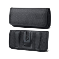 POCHETTE DE CEINTURE UNIVERSELLE HORIZONTALE EN NYLON AVEC CLIP M&Eacute;TALLIQUE