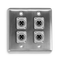 PLAQUE MURALE DOUBLE 4X XLR M&Acirc;LE - NEUTRIK