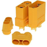 CONNECTEUR BAT LIPO DOUBLE BULLET M-F 90A