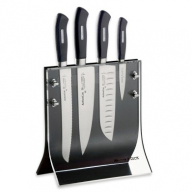 F.Dick ActiveCut Series Acrylic Magnetic Knife Block, 4-Piece Set