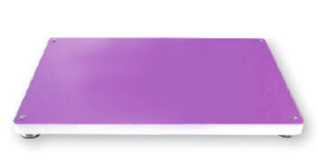 Profboard shown with purple sheet used for allergens