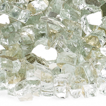 1/4" Platinum Reflective, 10 lb. Jar Fire Glass