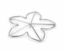 STAINLESS BURNER IN SHAPE OF A FLOWER-UNIFORM FLAME