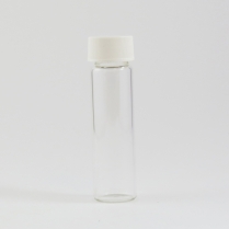 Vial & Cap 7mL CLR 15mm WHT Closed PTFE/F217