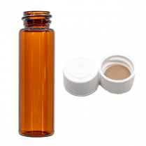 Vial & Cap 15mL AM 18mm WHT Closed PTFE/F217