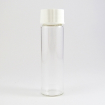 Vial & Cap 15mL CLR 18mm WHT Closed PTFE/F217