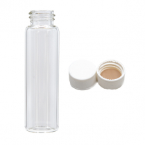 Vial & Cap 10mL CLR 15mm WHT Closed PTFE/F217