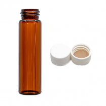 Vial & Cap 7mL AM 15mm WHT Closed PTFE/F217
