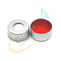 Cap Crimp 11mm Seal Silver Red PTFE/WHT Sil Slit