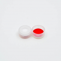 Cap Snap 11mm CLR Red PTFE/WHT Sil