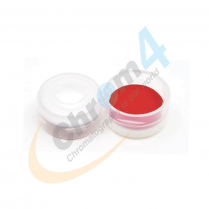 Cap Snap 11mm CLR Red PTFE/WHT Sil