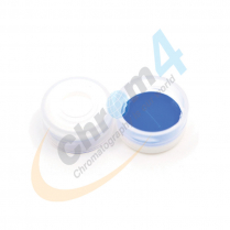 Cap Snap 11mm CLR Blue PTFE/WHT Sil 0.04" Slit