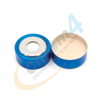 Cap Crimp 20mm BiMetal Blue PTFE/WHT Sil ULB 3mm