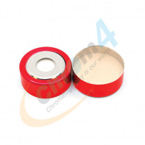 Cap Crimp 20mm BiMetal Red PTFE/WHT Sil ULB 3mm