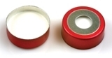Cap Crimp 20mm BiMetal Red Tan PTFE/WHT Sil 3mm