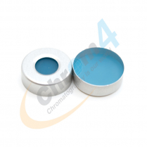 Cap Crimp 20mm Seal Transparent Blue Septa