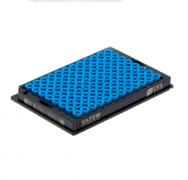 2D Data Matrix Tubes XSX200 (&micro;l) blue caps, SBS Rack, Slide